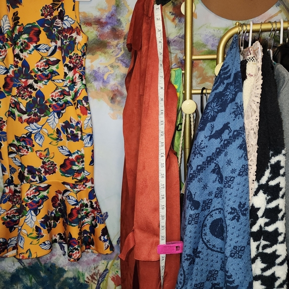 Forever 21 Women's Suede-Like Rust Trench Coat With Belt Size S - Picture 12 of 12